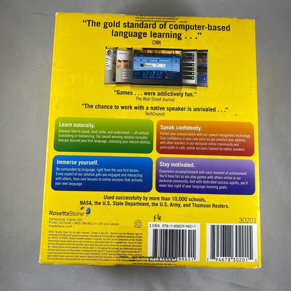 Rosetta Stone Chinese Manderin Level 1 Version 4 BRAND NEW SEALED - Picture 2 of 6